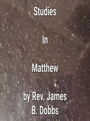 cover image of Studies In Matthew